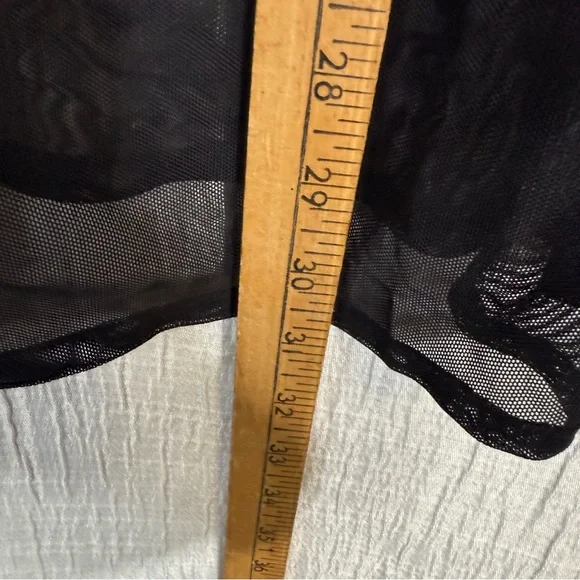 Anatomie‎ Black Sheer Button-Front Blouse Top Size Medium Travel Chic - Picture 8 of 11